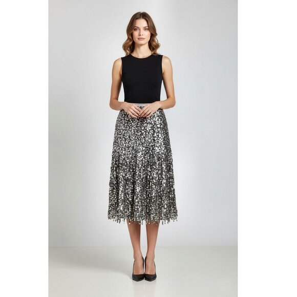 Michael Kors Tulle Paillette Sequined Skirt, Women's Size 6 NWT - Picture 1 of 7